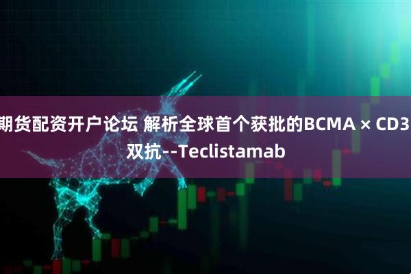 期货配资开户论坛 解析全球首个获批的BCMA × CD3 双抗--Teclistamab